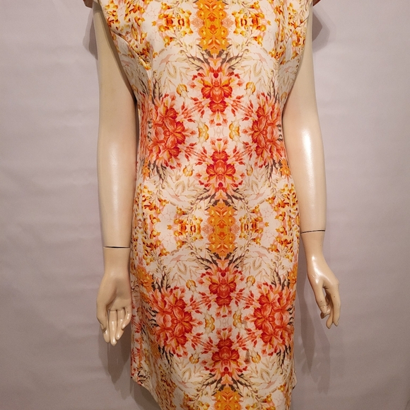 RN STUDIO By Ronni Nicole Women Size 16P Floral sheath Dress Pink White - Picture 1 of 12